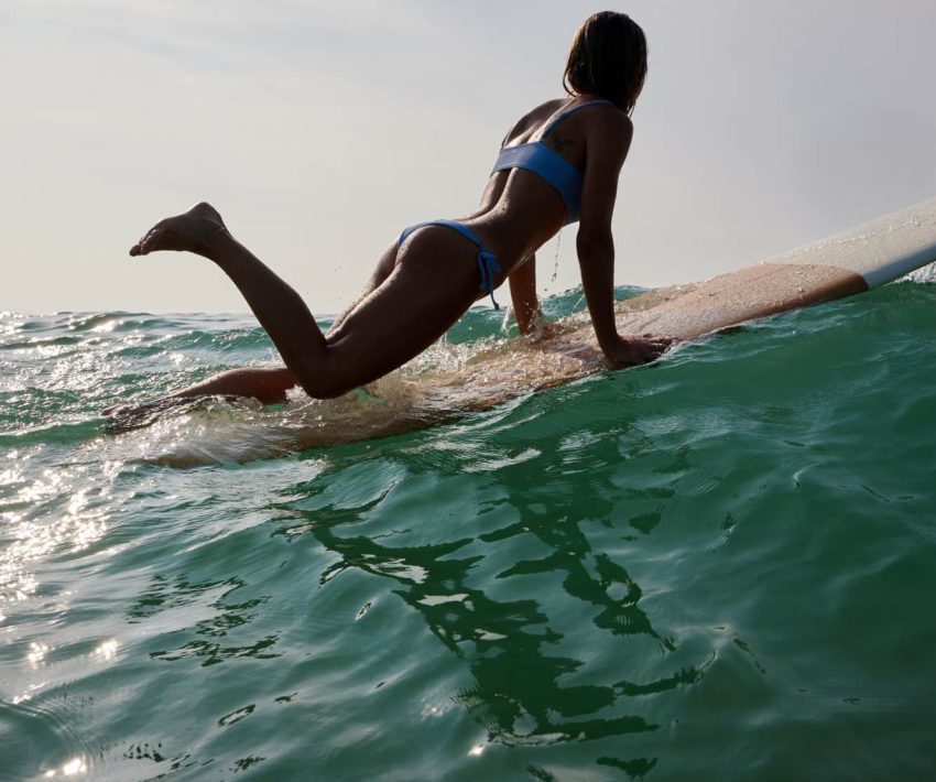 Girl surfing